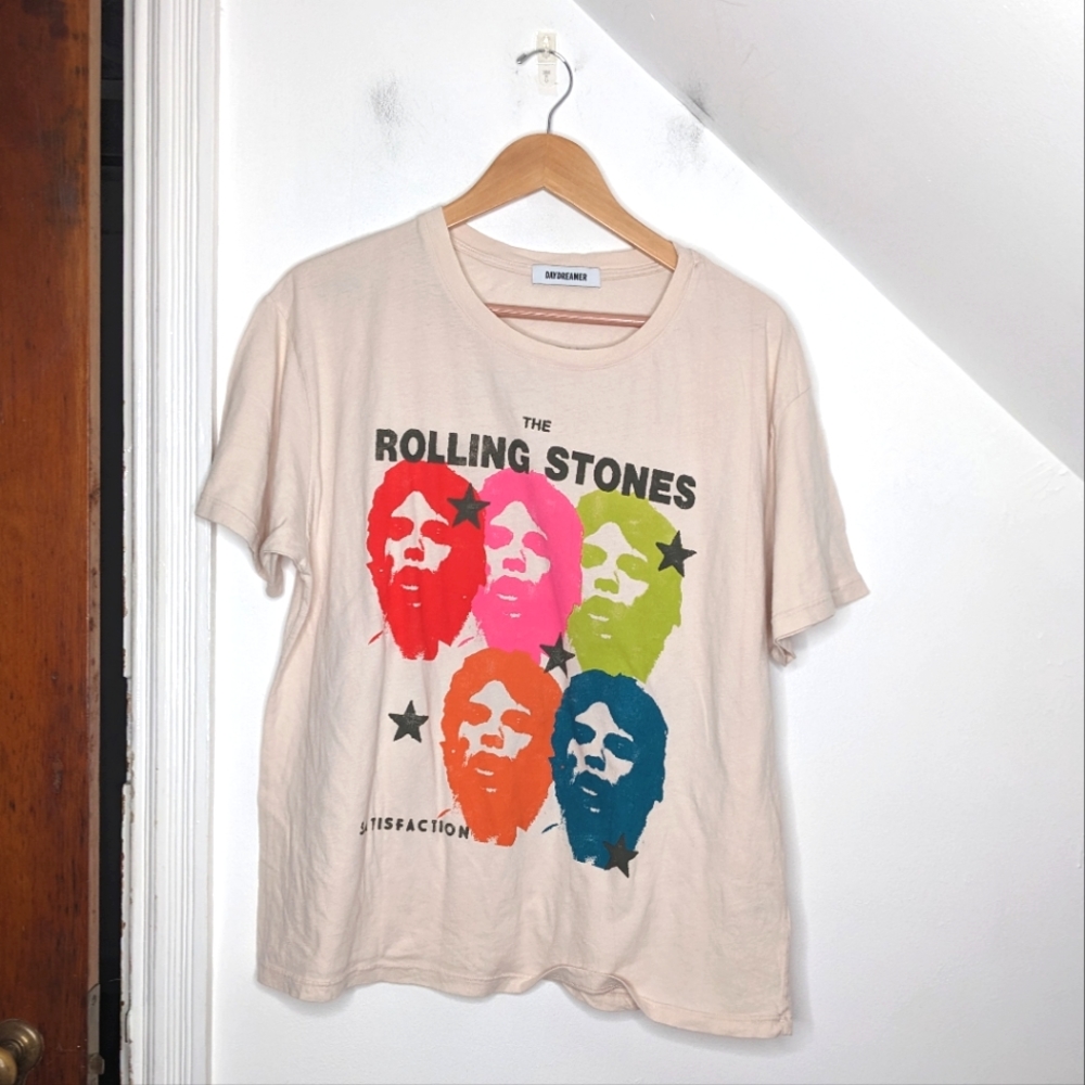 DAYDREAMER The Rolling Stones Satisfaction Boyfriend Tee NEW Size L